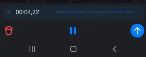 шкала записи голосового сообщения в макс
