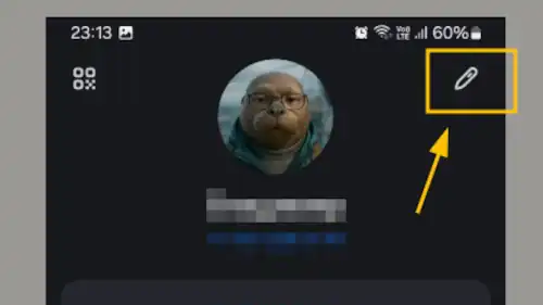 Значок редактировать профиль в MAX.