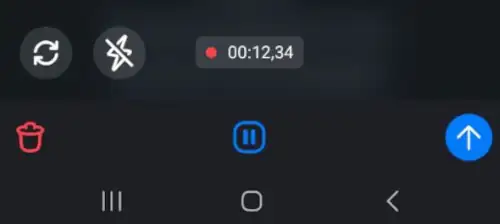 панель записи видеосообщения в макс