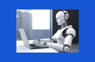 робот печатает на компьютере - автопостинг в макс