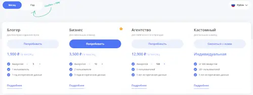 скриншот тарифов livedune