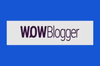 логотип WOWBlogger на синем фоне